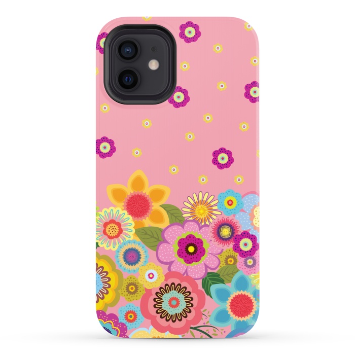 iPhone 12 StrongFit assorted spring flowers by ArtsCase