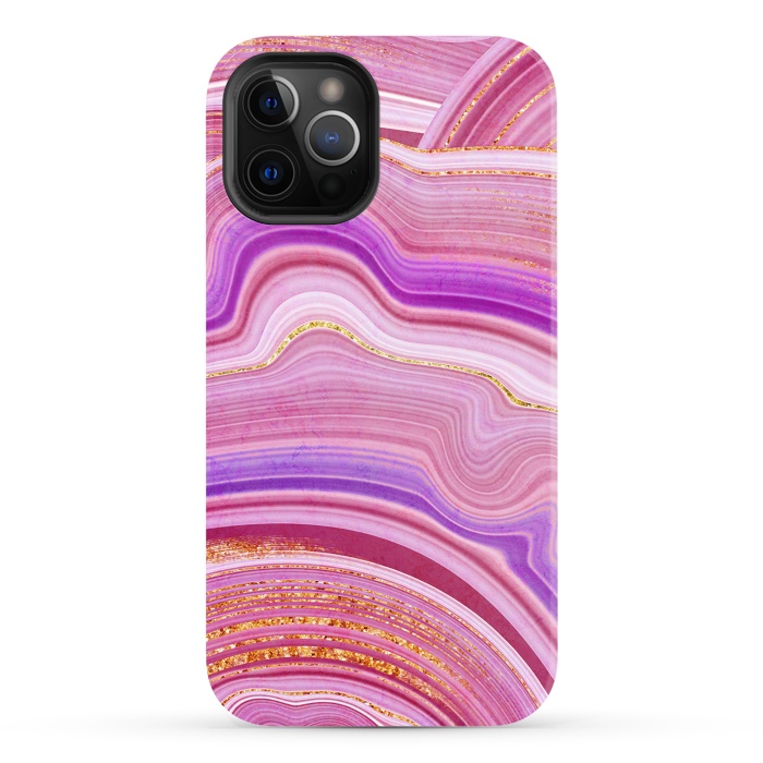 iPhone 12 Pro StrongFit Marble Design fake stone textures, painted artificial marbled by ArtsCase