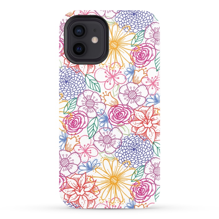 iPhone 12 StrongFit Summer Bright Floral by TracyLucy Designs