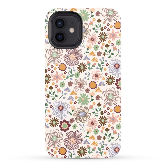 iPhone 12 StrongFit Autumn Wild Bloom by TracyLucy Designs