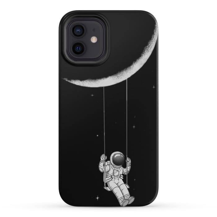 iPhone 12 mini StrongFit moon astronaut by haroulita