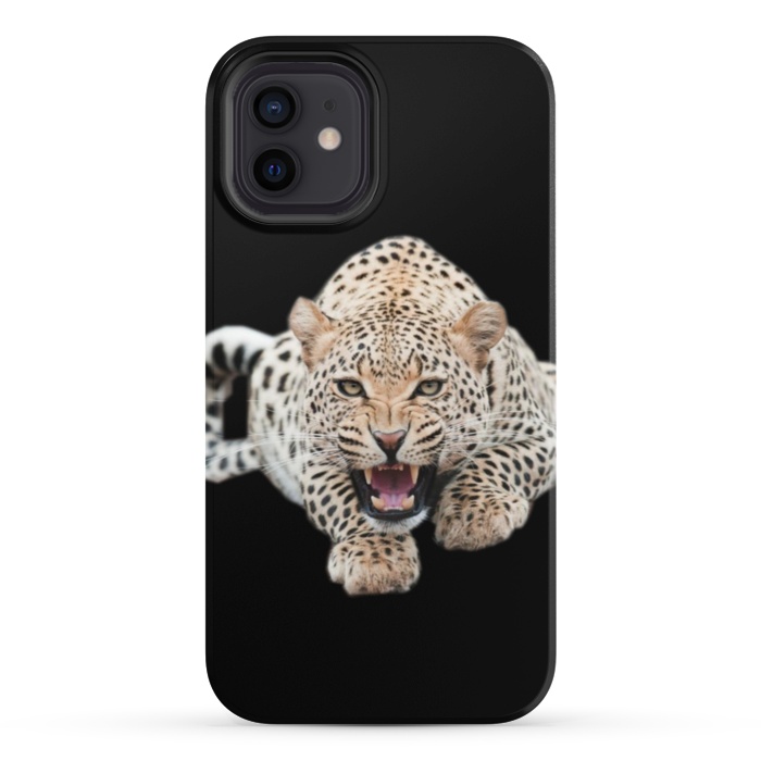 iPhone 12 StrongFit wild leopard by haroulita