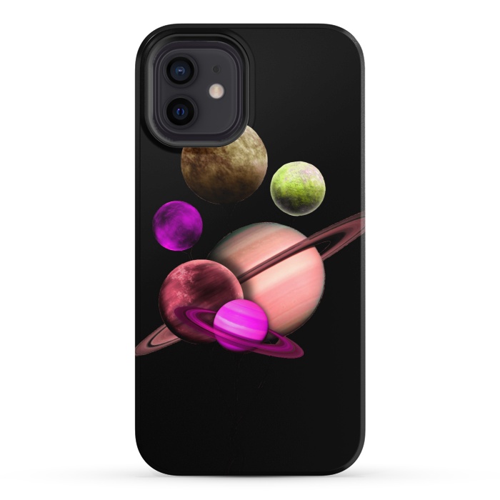 iPhone 12 StrongFit Purple pink space by haroulita