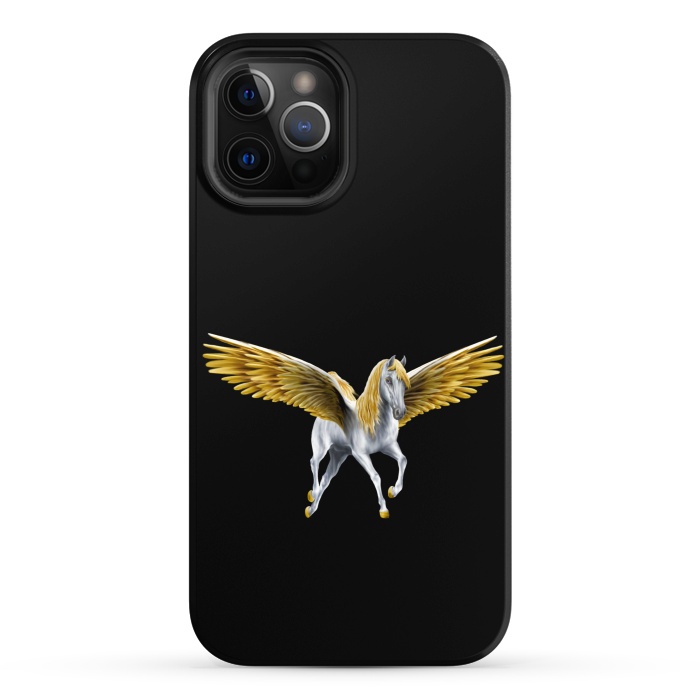 iPhone 12 Pro StrongFit horse with golden wings by haroulita