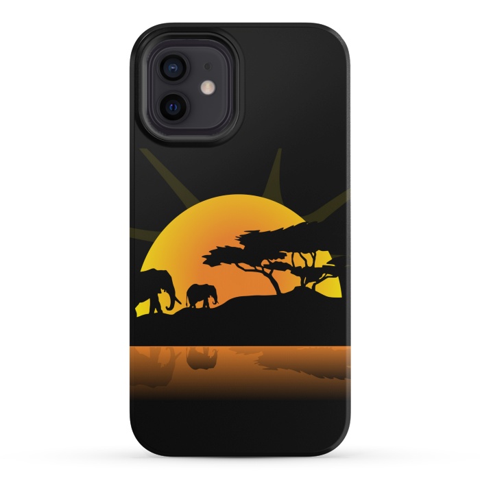 iPhone 12 mini StrongFit african sunset by haroulita