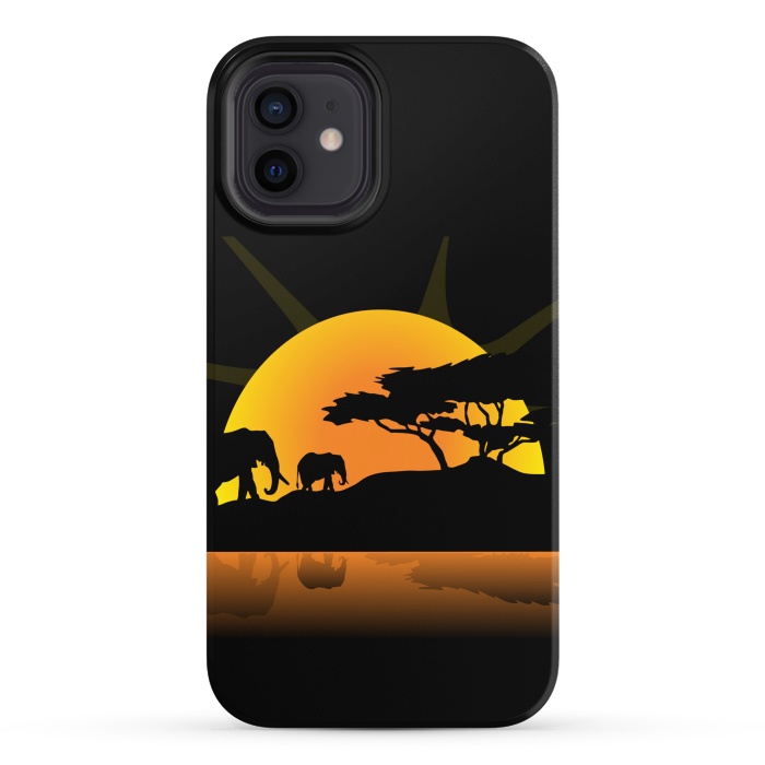 iPhone 12 StrongFit african sunset by haroulita