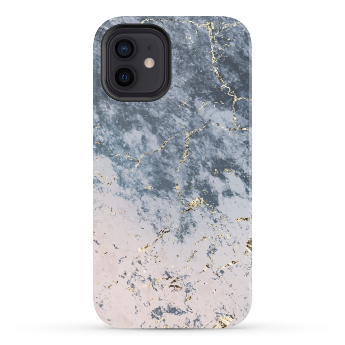 iPhone 12 StrongFit Pink and blue marble by Winston