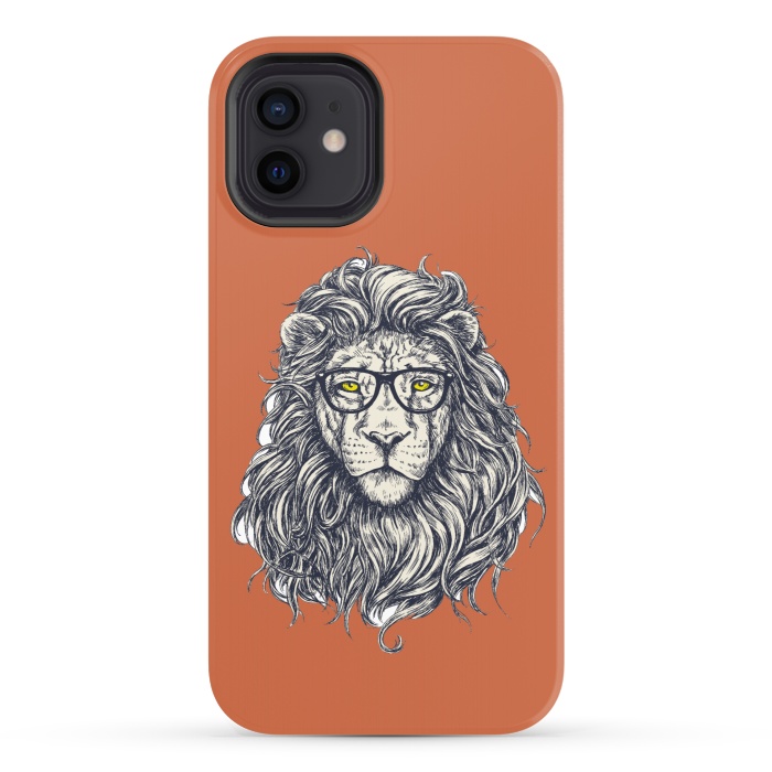 iPhone 12 StrongFit Hipster Lion by Winston