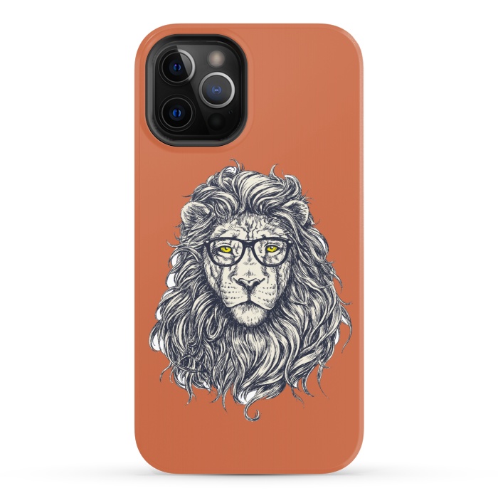 iPhone 12 Pro StrongFit Hipster Lion by Winston