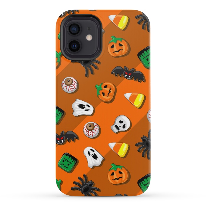 iPhone 12 mini StrongFit Halloween Spooky Candies Party by BluedarkArt