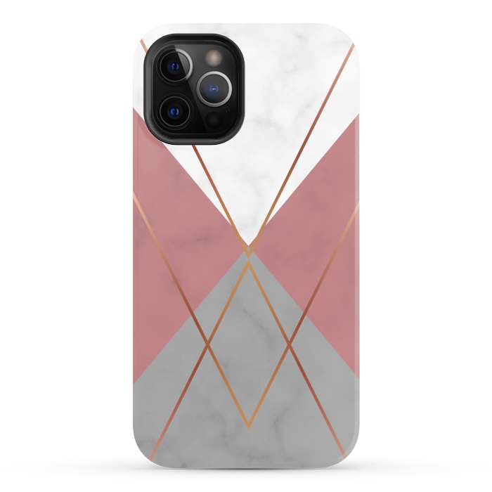 iPhone 12 Pro StrongFit Marble Geometric design II by ArtsCase