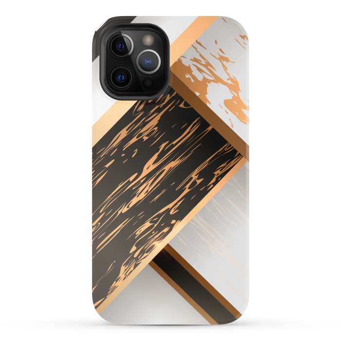 iPhone 12 Pro StrongFit Marble Geometric Design IV by ArtsCase