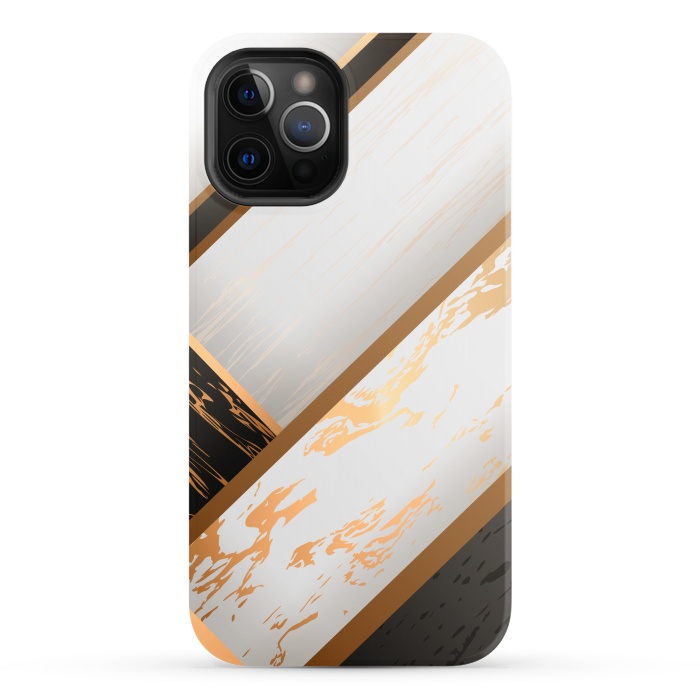 iPhone 12 Pro StrongFit Marble Geometric Design VII by ArtsCase
