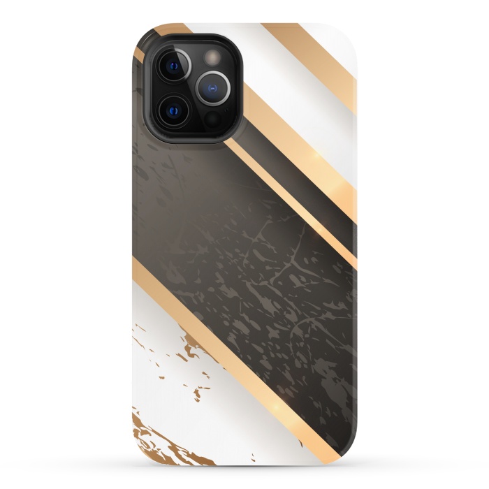 iPhone 12 Pro StrongFit Marble Geometric Design VIII by ArtsCase