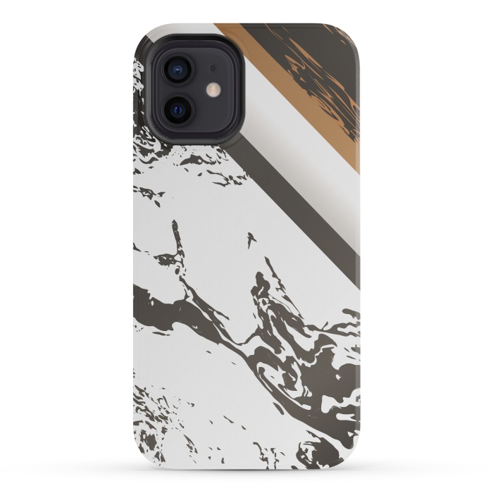 iPhone 12 mini StrongFit Marble with cubes and geometric figures by ArtsCase