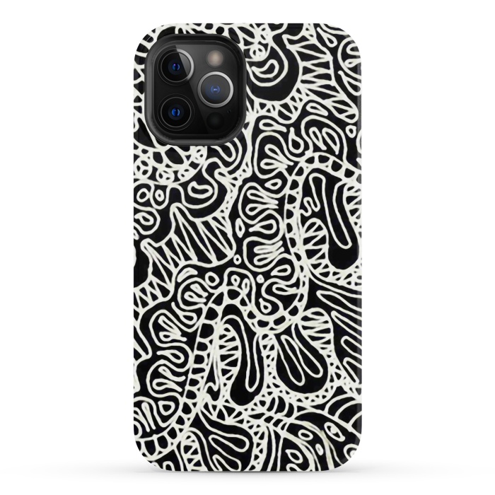 iPhone 12 Pro Max StrongFit Doodle Ethnic Style G361 by Medusa GraphicArt