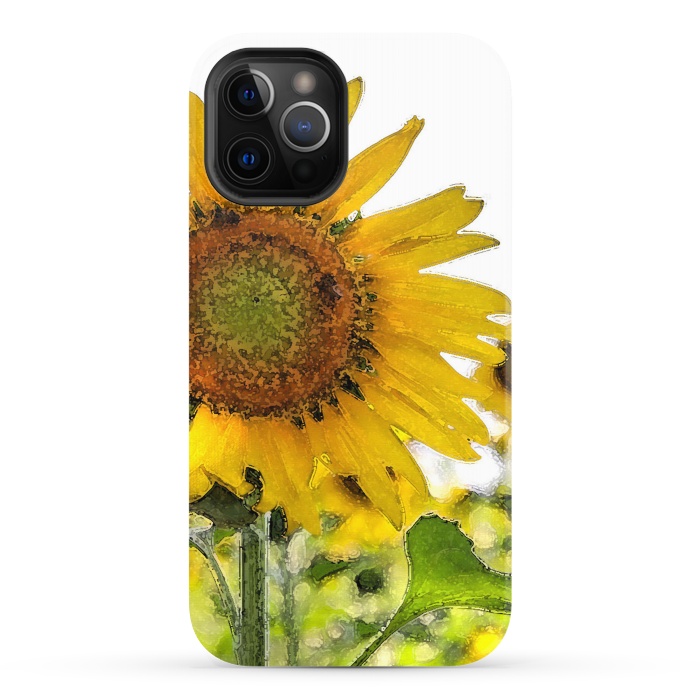 iPhone 12 Pro StrongFit Sunflowers by Allgirls Studio