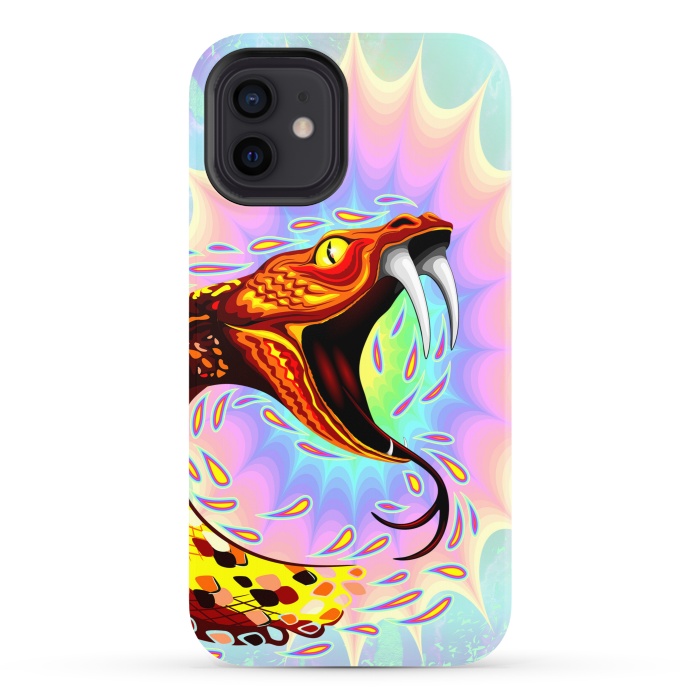 iPhone 12 StrongFit Snake Attack Psychedelic Art by BluedarkArt