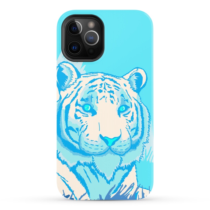 iPhone 12 Pro StrongFit The blue tiger by Steve Wade (Swade)