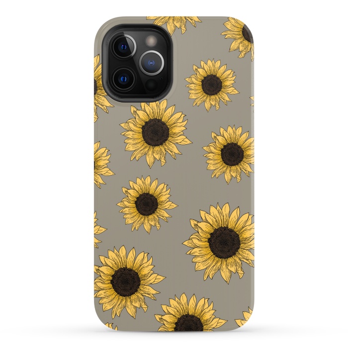 iPhone 12 Pro StrongFit Sunflowers by Jms