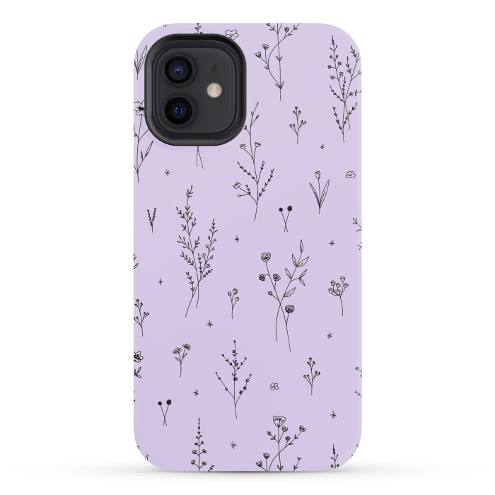 iPhone 12 mini StrongFit Magic Wildflowers by Anis Illustration