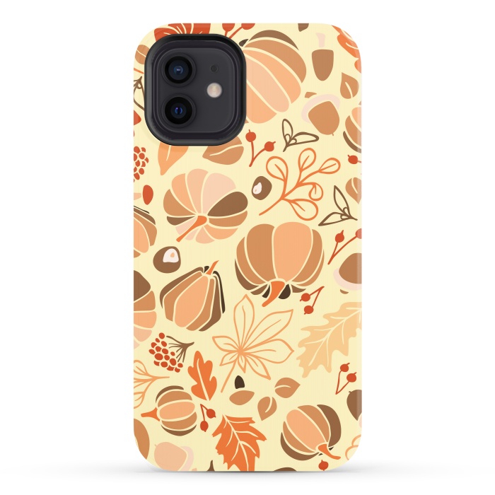 iPhone 12 StrongFit Fall Fruits in Orange and Yellow by Paula Ohreen