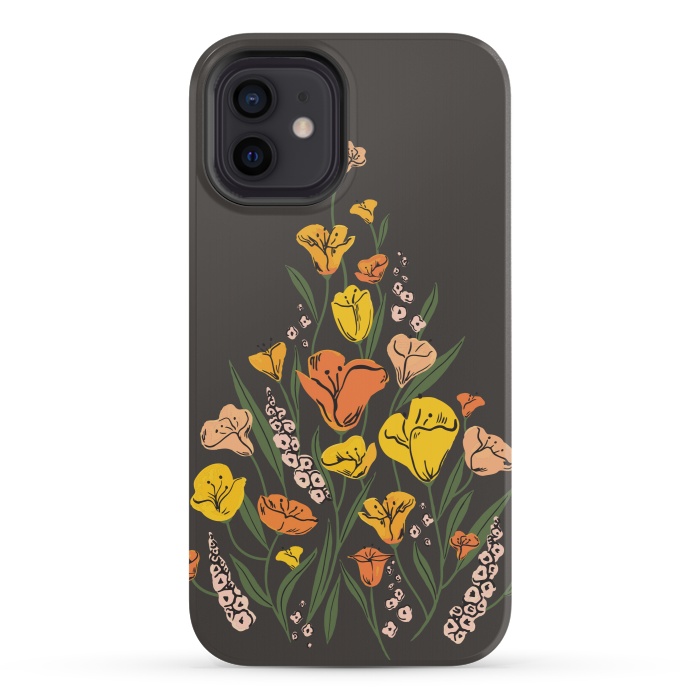 iPhone 12 mini StrongFit Wild Poppies by Melissa Lee