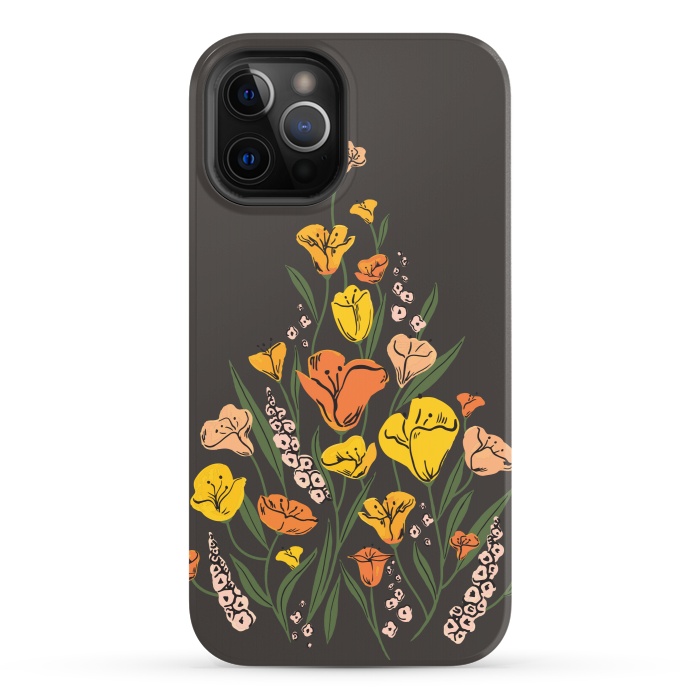 iPhone 12 Pro StrongFit Wild Poppies by Melissa Lee