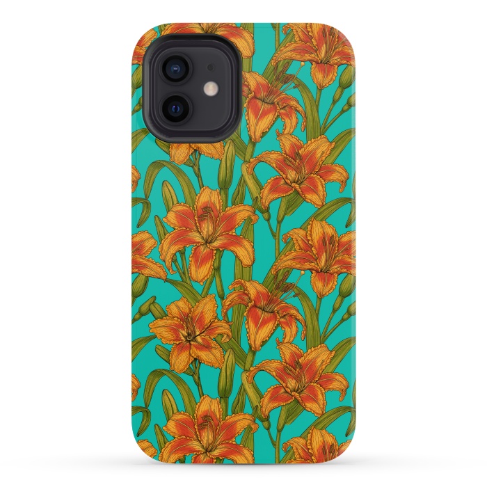 iPhone 12 mini StrongFit Tawny daylily flowers  by Katerina Kirilova