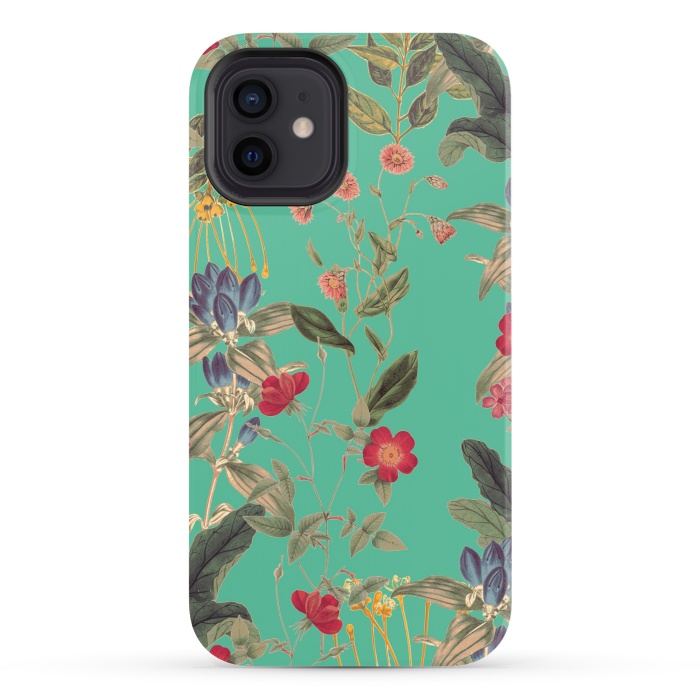 iPhone 12 StrongFit Aqua Blooms by Zala Farah