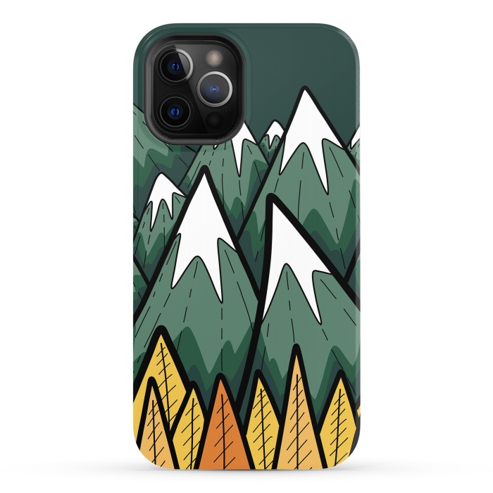iPhone 12 Pro StrongFit The green autumn peaks by Steve Wade (Swade)
