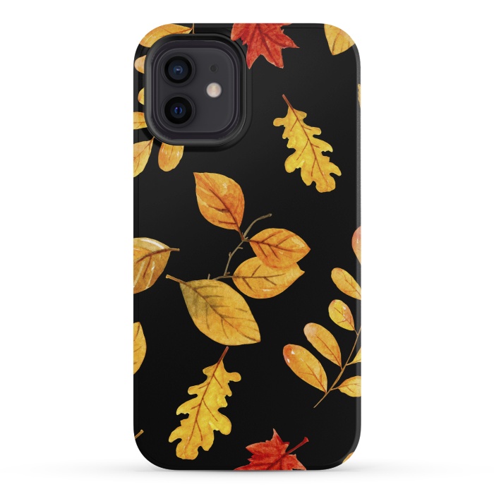 iPhone 12 mini StrongFit fall leaves x by haroulita