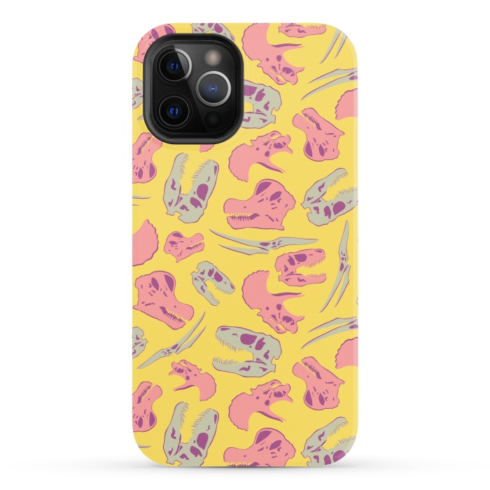 iPhone 12 Pro StrongFit Skull Roll - Yellow by Melissa Lee