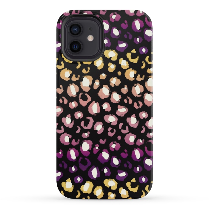 iPhone 12 mini StrongFit Gradient graphic leopard print by Oana 
