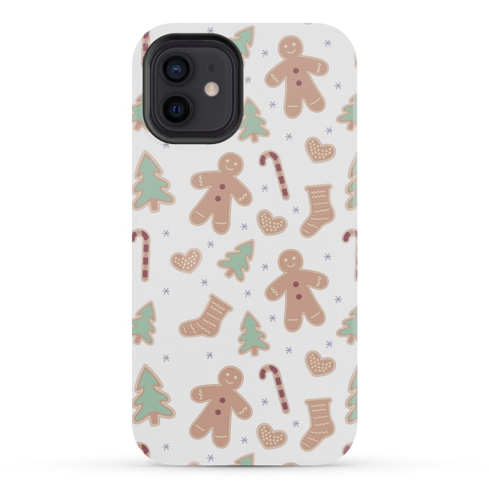 iPhone 12 mini StrongFit ginger bread pattern by MALLIKA