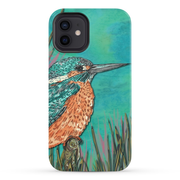 iPhone 12 StrongFit Kingfisher by Lotti Brown