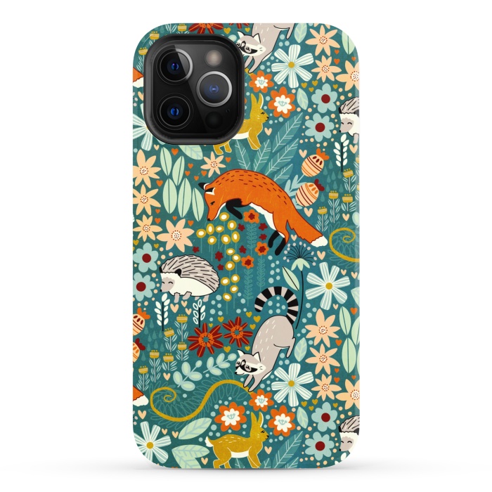 iPhone 12 Pro StrongFit Textured Woodland Pattern  by Tigatiga