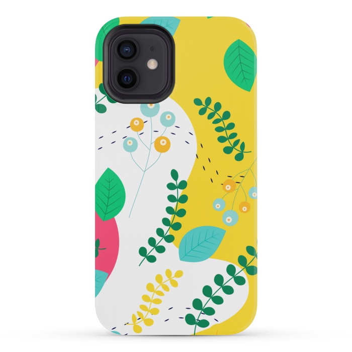 iPhone 12 mini StrongFit ABSTRACT FLORAL PATTERN 3  by MALLIKA