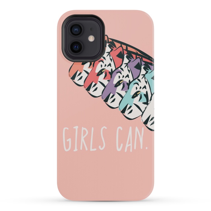 iPhone 12 mini StrongFit Girls can, pink by Jelena Obradovic