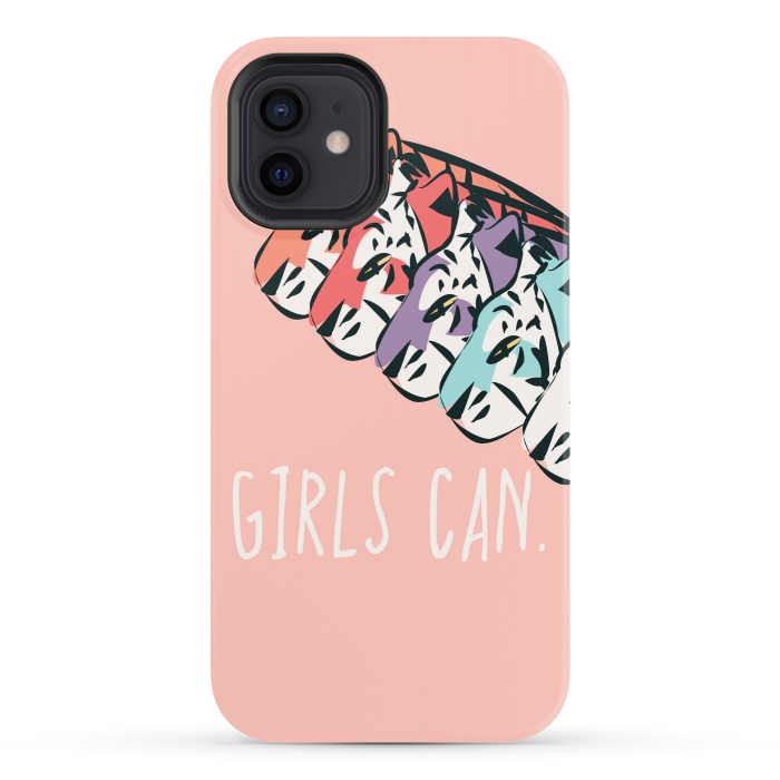 iPhone 12 StrongFit Girls can, pink by Jelena Obradovic