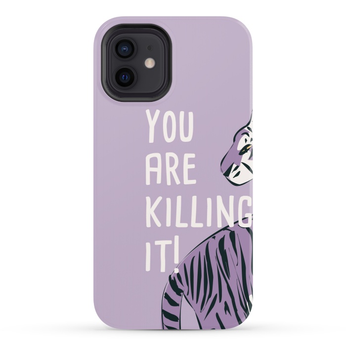 iPhone 12 StrongFit You are killing it, purple by Jelena Obradovic