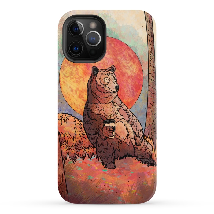 iPhone 12 Pro StrongFit The relaxing bear by Steve Wade (Swade)