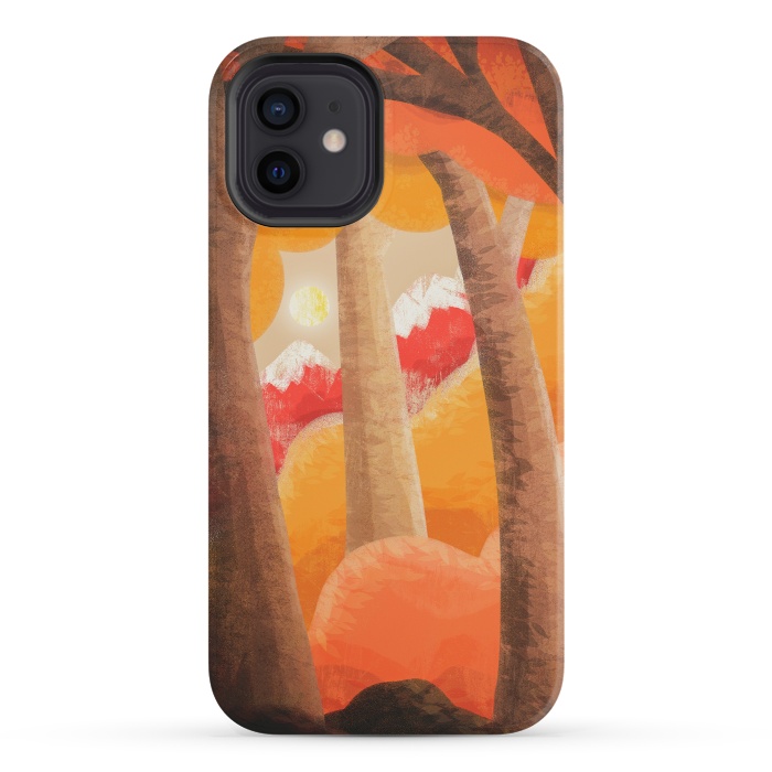 iPhone 12 StrongFit The autumn orange forest by Steve Wade (Swade)