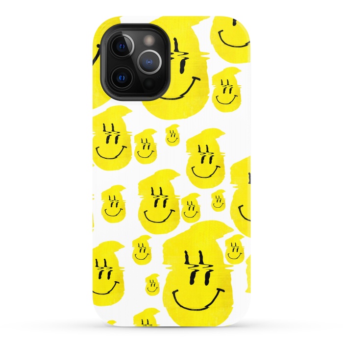 iPhone 12 Pro StrongFit Glitch Smiley by Ali Gulec