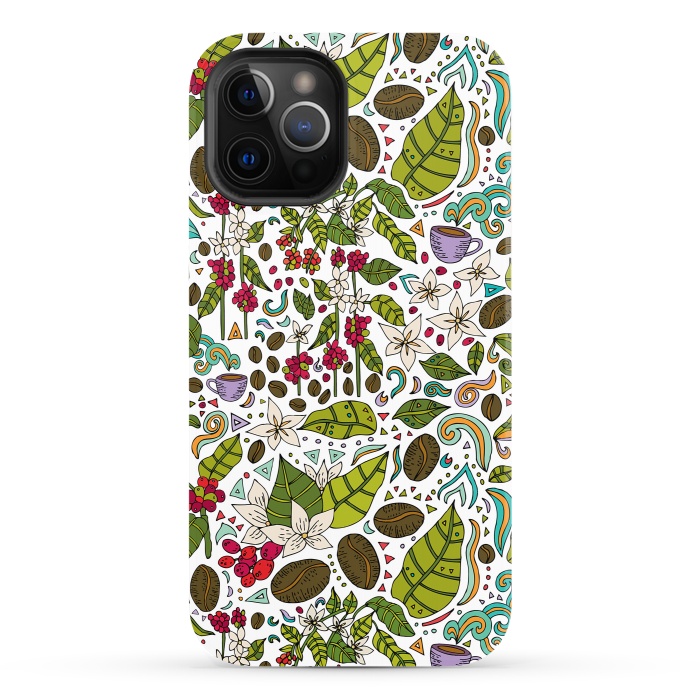 iPhone 12 Pro StrongFit Coffee Paradise by Pom Graphic Design