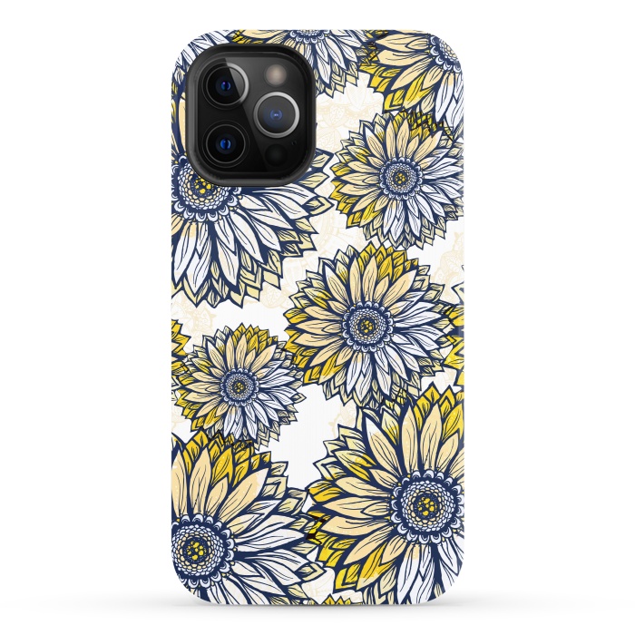 iPhone 12 Pro StrongFit Happy Sunflowers by Rose Halsey
