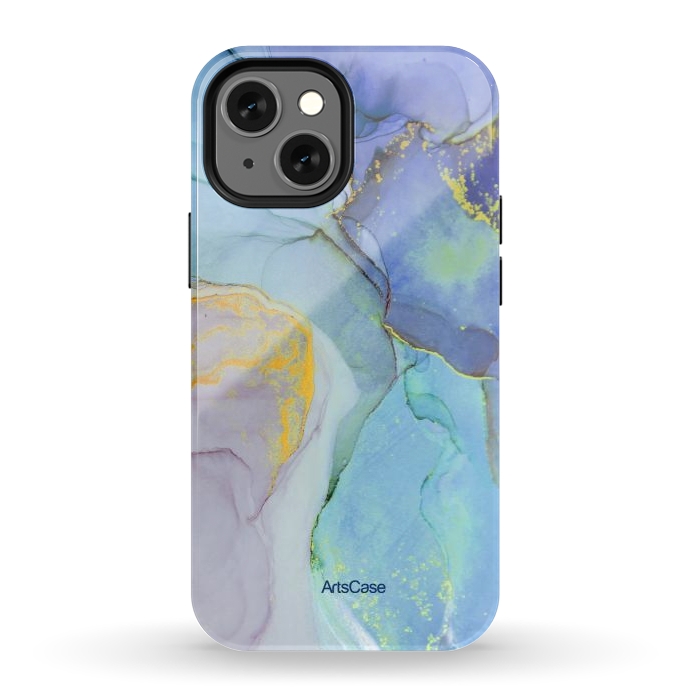 iPhone 12 mini StrongFit Ink Paint Abstract Marble by ArtsCase