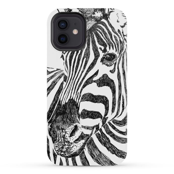 iPhone 12 mini StrongFit Zebra by Uma Prabhakar Gokhale