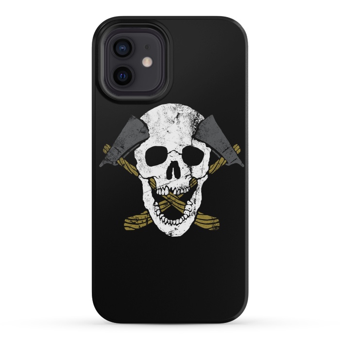 iPhone 12 mini StrongFit Skull Axe by Afif Quilimo