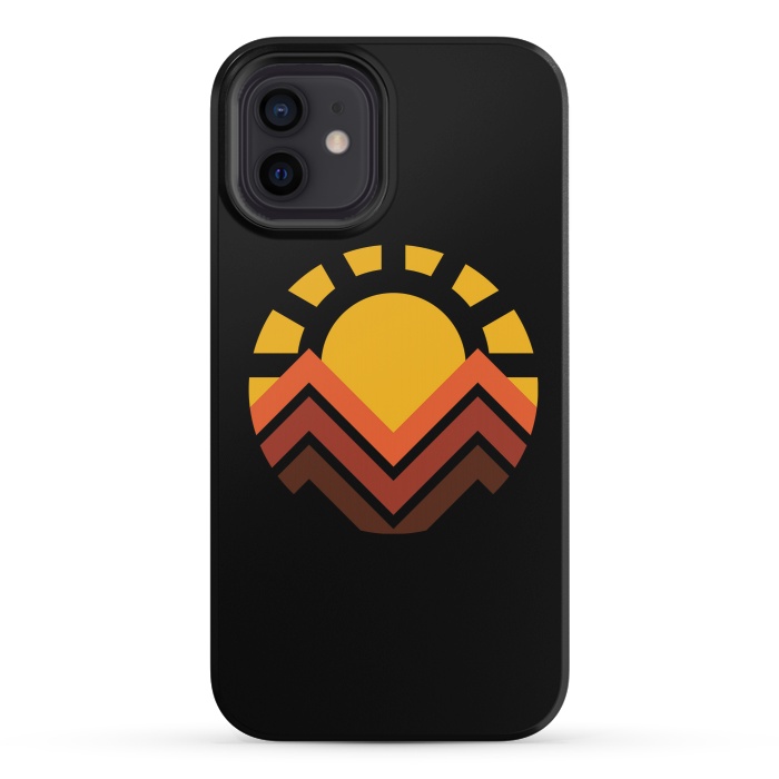 iPhone 12 mini StrongFit Sunset mountain by Afif Quilimo